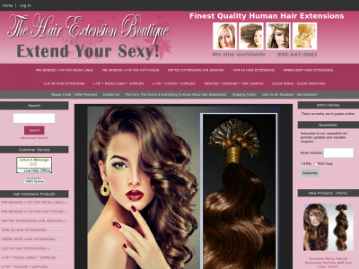 thehairextensionboutique.com snapshot