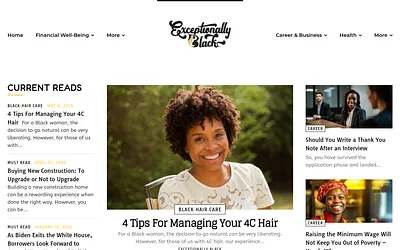 exceptionallyblack.com snapshot