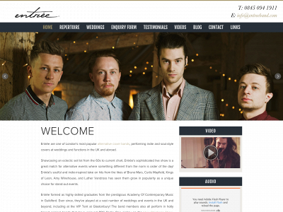 entreeband.com snapshot
