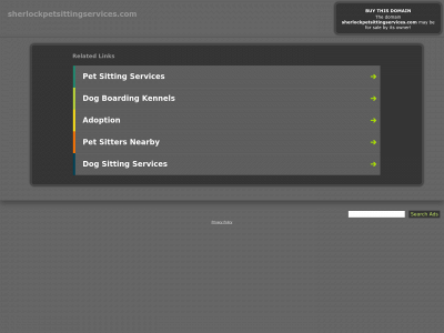 sherlockpetsittingservices.com snapshot