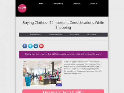 aaliyahclothing.com snapshot