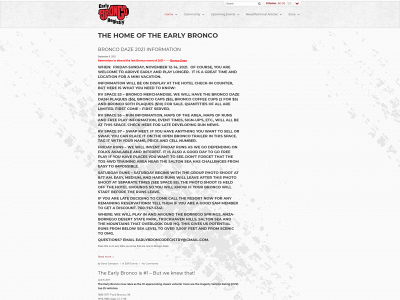 earlybronco.com snapshot