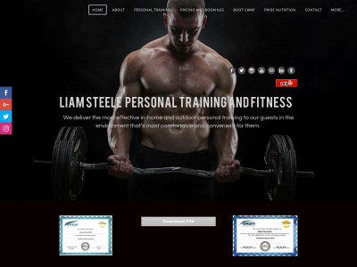 www.liamsteelefitness.com snapshot