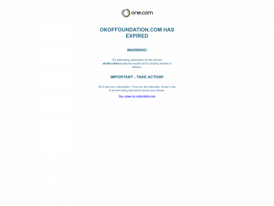 okoffoundation.com snapshot