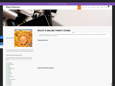 wileyswhatnots.com snapshot