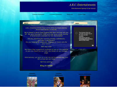 arcentertainments.co.uk snapshot