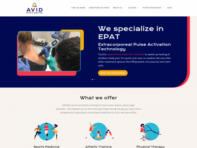 avidsportsmedicine.com snapshot