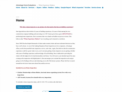 advantagehomeevaluations.com snapshot