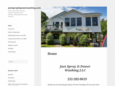justsprayitpowerwashing.com snapshot