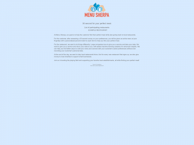 mymenusherpa.com snapshot