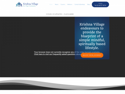 krishnavillage-retreat.com snapshot
