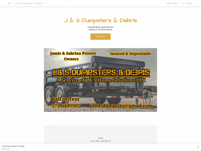 jsdumpsters.com snapshot