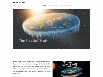 provingtheearthisflat.weebly.com snapshot