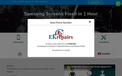 ekrepairs.co.uk snapshot