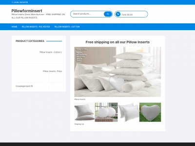 pillowforminsert.com snapshot