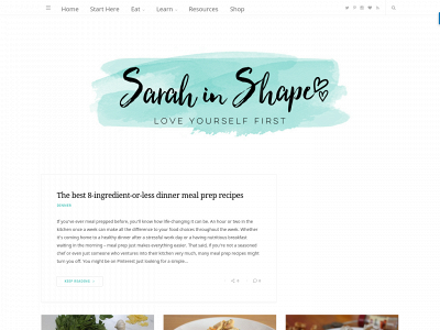 sarahinshape.com snapshot