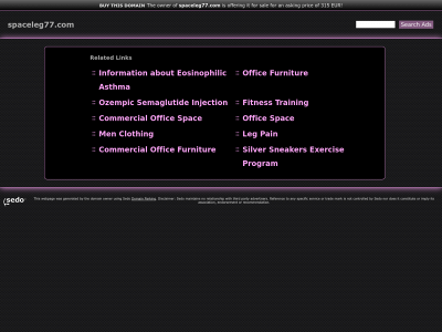 spaceleg77.com snapshot