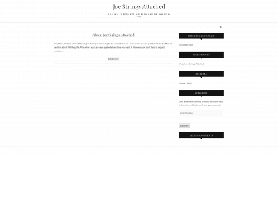 joestringsattached.com snapshot