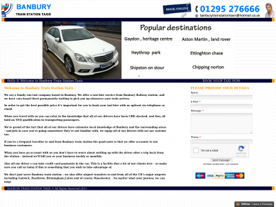 banburytrainstationtaxis.com snapshot