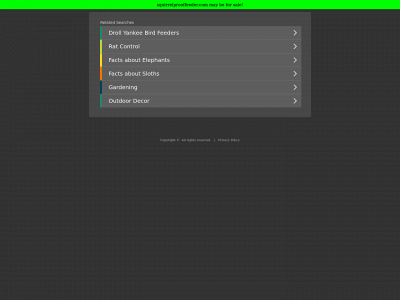 squirrelprooffeeder.com snapshot