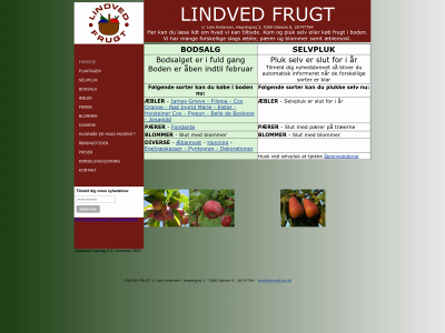 lindvedfrugt.dk snapshot