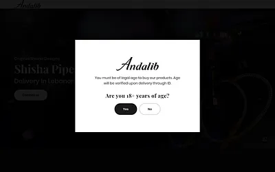 andalibshisha.com snapshot