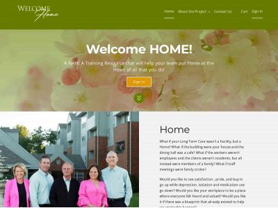 welcomehome-project.org snapshot