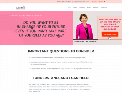 susanblaisinsurance.com snapshot