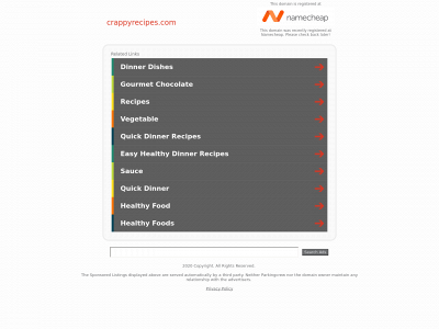 crappyrecipes.com snapshot