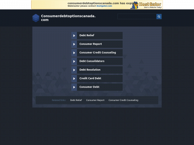 consumerdebtoptionscanada.com snapshot