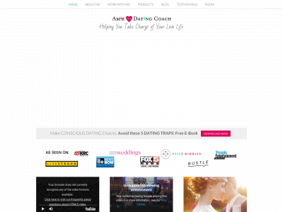 amiethedatingcoach.com snapshot