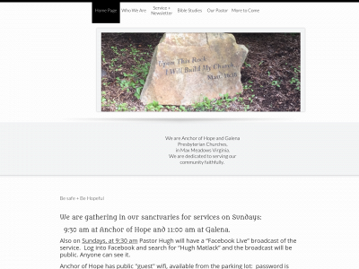 anchorofhopeandgalenachurches.com snapshot