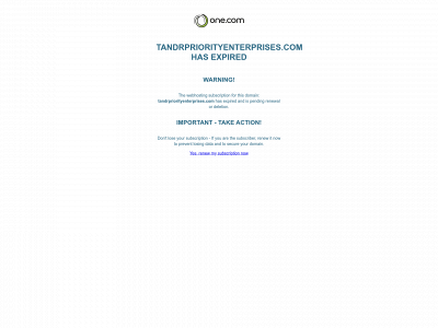 tandrpriorityenterprises.com snapshot