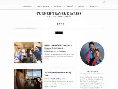 turnertraveldiaries.com snapshot