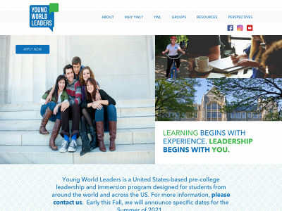 youngworldleaders.org snapshot