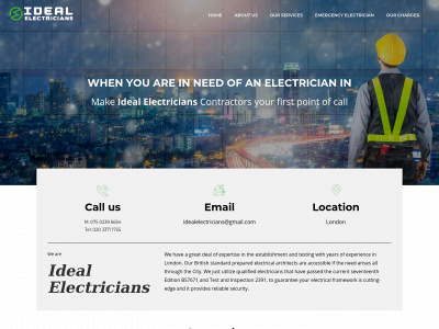 idealelectricians.co.uk snapshot