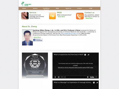 acupuncturistzheng.com snapshot