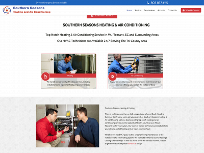 www.southernseasonshvac.com snapshot