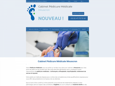 pedicure-medicale-mouscron.be snapshot