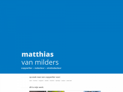 matthiasvanmilders.be snapshot