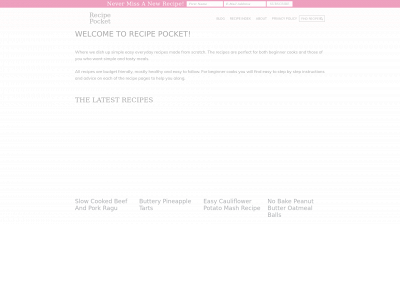 recipepocket.com snapshot