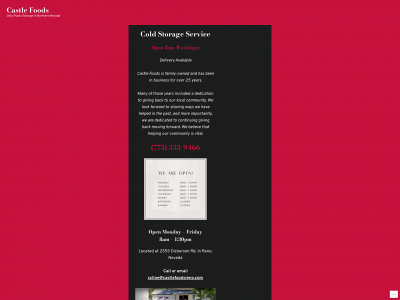 castlefoodsreno.com snapshot