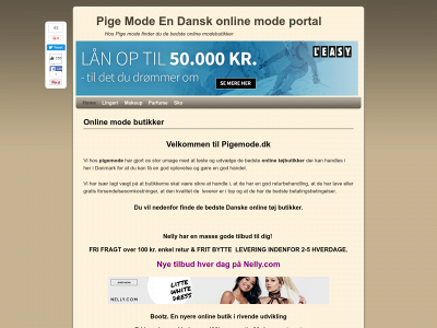 pige-mode.dk snapshot