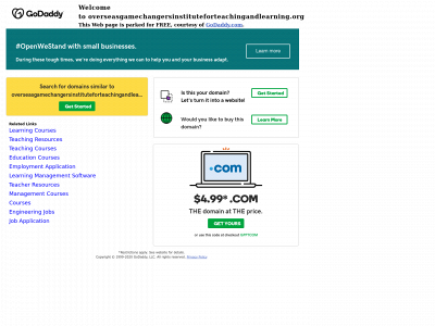 overseasgamechangersinstituteforteachingandlearning.org snapshot