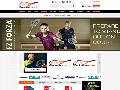 www.racketline.co.uk snapshot