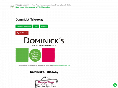 dominickatgregson.com snapshot