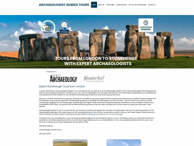 archaeologistguidedtours.com snapshot