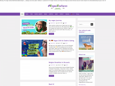vegan-ventures.com snapshot