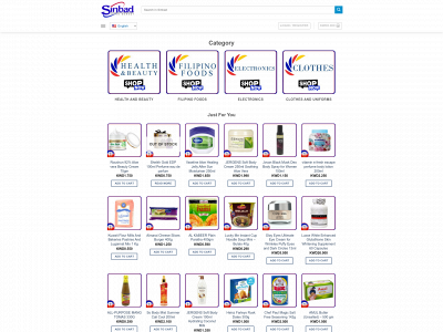 sinbadshop.com snapshot