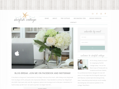 starfishcottageblog.com snapshot